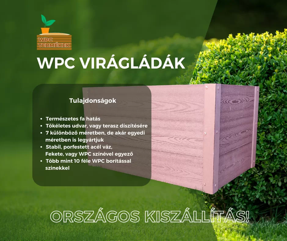 WPC virágládák a wpc termekek weboldalról több színben és méretben